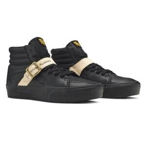 Vivienne Westwood x Vans 'Anglomania' Black Leather Platform Sneakers Size W 6.5